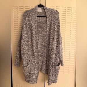 Zara Knit Open Front Cardigan Sweater Size M Cozy Oversized